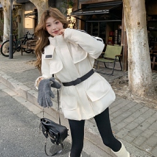 批发<b class='q'>杨幂</b><b class='q'>同款</b>2025新款羽绒棉服冲锋衣女外套新款收腰超显瘦工装外套