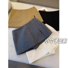 批发毛呢复古半身裙女秋<b class='q'>冬</b>季设计感高腰a字包臀短裙防走光