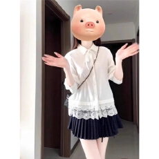 批发白色衬衫女2025<b class='q'>新款</b>秋季法式气质绝美衬衣长袖上衣设计感小众