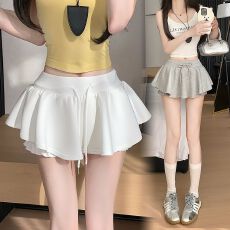 批发原版面料~辣妹蓬蓬迷你超短裙裤女夏防走光小个子半身裙南瓜裤裙