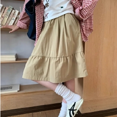批发日系半身裙女春夏季2026年新款高级感学院风半裙高腰伞裙a字短裙