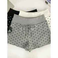批发韩系波点抽绳短裤女夏季2026新款休闲运动三分裤<b class='q'>居家</b>外穿包臀热裤