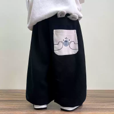 批发男<b class='q'>女</b>宝宝裤子2026秋季新款婴幼儿童装哈伦裤小童黑灰色卫裤长裤