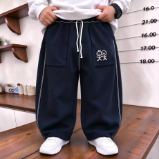 批发儿童长裤2026秋男童韩版运动休闲小人绣花卫裤宝宝小童洋气直筒裤