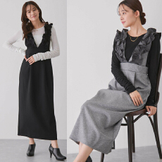 批发实拍 <b class='q'>春秋</b>新款女花边拼接V领弹力腰显瘦叠穿长裙 厚背心长<b class='q'>连衣裙</b>