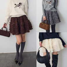 批发实拍 春秋新款网红同款时尚ins潮蓬蓬百搭蛋糕裙网纱百搭半身裙