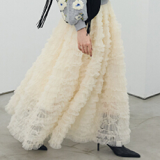 批发实拍 百搭时尚女装新款重工多层蛋糕裙蓬蓬裙超仙公主裙半身长裙