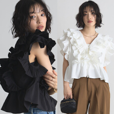 批发实拍 大量货 夏季新款重工V领压褶短袖荷叶边领纯色<b class='q'>衬衣</b> 女上衣