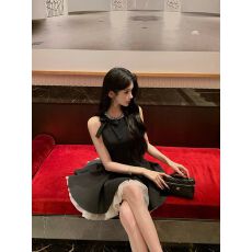 批发2026新款式千金<b class='q'>公主裙</b>无袖连衣<b class='q'>裙</b>女夏镶钻小黑<b class='q'>裙</b>生日<b class='q'>裙</b>年会轻<b class='q'>礼服</b>
