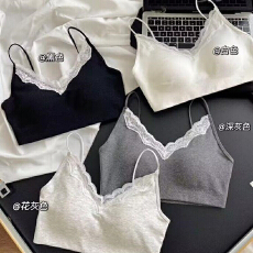 批发孕妇内衣女夏新款性感<b class='q'>V领</b>细带抹胸带胸垫美背小吊带百搭