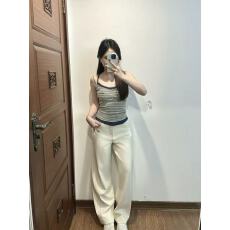 批发韩系撞色假两件吊带背心女<b class='q'>夏季</b>显瘦新款百搭时尚气质简约