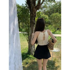 批发设计感露背系带百搭显瘦短款<b class='q'>韩</b>系吊带衫女夏日新款外穿小背心