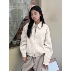 批发美式复古简约外套女棒球新款百搭时尚显瘦气质休闲韩版