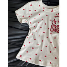 批发甜酷辣妹风星星印花短袖T恤女<b class='q'>夏</b>季新款百搭时尚显瘦气质