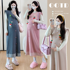 批发秋装2025连衣裙秋冬新款马甲长裙大码<b class='q'>女装</b>时尚高级感针织背心裙子