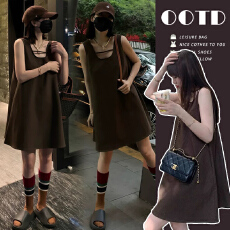 批发孕妇连衣裙2026夏季新款时尚宽松无袖背心中长款洋气薄款裙子