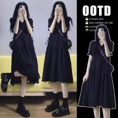 批发现现~孕妇夏装<b class='q'>连衣裙</b>2026新款轻熟风港味法式设计感赫本风黑色裙