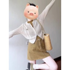 批发已发货 开衫<b class='q'>外套</b>女装秋季2025新款韩系慵懒风<b class='q'>宽松</b>吊带外搭上衣夏