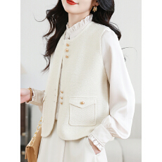 批发新款小香风针织马甲背心女春<b class='q'>秋</b>外搭高级感马夹坎肩上衣女