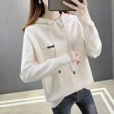 批发2026春秋装新款时尚针织衫连帽<b class='q'>卫衣</b>外套毛衣打底衫<b class='q'>女</b>士洋气上衣