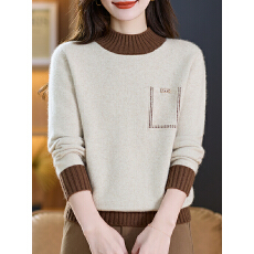 批发加厚羊毛绒衫女中年妈妈半高领毛衣大码保暖<b class='q'>中老年</b>打底冬装