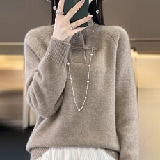 批发胖mm大码立领中式国风毛衣女宽松<b class='q'>加肥</b><b class='q'>加大</b>内搭洋气上衣针织打底衫