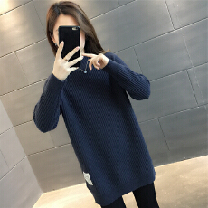 批发<b class='q'>中长款</b>毛衣女2025新款秋冬季裙遮屁股配大衣内搭大码小个子<b class='q'>打底衫</b>