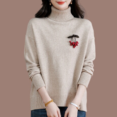 批发高领打底衫2025新款<b class='q'>大码</b>女装上衣显瘦宽松遮肚子洋气秋冬妈妈毛衣