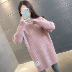 批发<b class='q'>中长款</b>毛衣女遮屁股2025年秋冬装加厚小个子配大衣的<b class='q'>打底衫</b>裙洋气