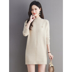 批发<b class='q'>高端</b>品牌<b class='q'>高端</b>气质显瘦中长款毛衣女内搭秋冬新款大码羊绒打底衫