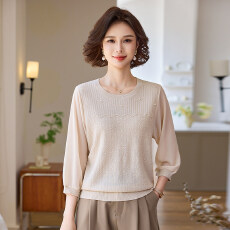 批发小个子妈妈秋装针织小衫洋气减龄<b class='q'>贵</b><b class='q'>夫人</b>中老年女春秋宽松打底上衣