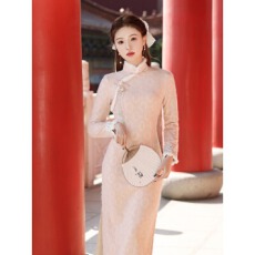 批发加绒加厚旗袍2025改良版年轻款秋冬唐装拜年服女新中式新年战袍