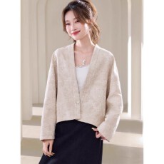 批发2025秋装新款高级感刺绣宽松<b class='q'>气质</b>短<b class='q'>外套</b>优雅时尚中式别致上衣女装