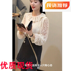 批发老赵服饰 韩系<b class='q'>蕾丝</b>翻领全<b class='q'>蕾丝</b>刺绣打底衬衫上衣