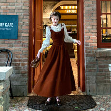 批发法式温柔风金丝绒连衣<b class='q'>裙</b>女秋冬高级感气质拼接独特漂亮掐腰<b class='q'>礼服</b><b class='q'>裙</b>