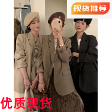 批发韩系ins风高级感百搭纯色简约西装外套