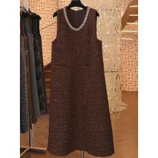 批发法式气质毛呢<b class='q'>背心裙</b>女2025秋冬季新款高级感洋气减龄直筒连衣裙子