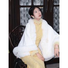 批发旗袍披肩外搭<b class='q'>百搭</b>宽松时尚新中式加厚加绒冬季高级感斗篷秋冬保暖