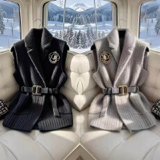 批发时尚流行好看女装2026秋<b class='q'>冬</b>针织背心法式高端洋气小香风马甲外套
