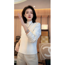 批发南瓜袖双面绒新款立领双面绒长袖百搭宽松打底上衣