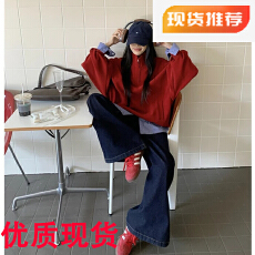 批发芊喜Studio 重磅加绒套头款立领纯色通勤<b class='q'>卫衣</b>百搭衬衫打底两件套