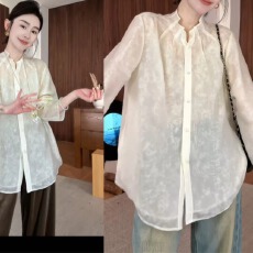 批发2026春季新款宽松型立领女装简约百搭宽松纯色衬衫