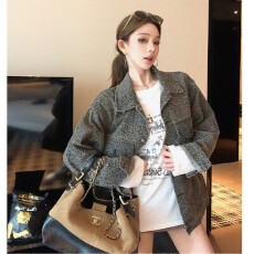 批发野性与甜酷并存之美*cool豹纹牛仔外套