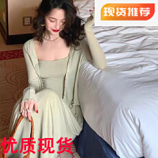 批发酒午自制法式复古春夏薄款亲肤<b class='q'>小开</b><b class='q'>衫</b>修身气质短款长袖<b class='q'>针织</b>上衣女