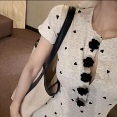 批发2026夏季新款爱心波点<b class='q'>连衣裙</b>气质夏日设计感修身长裙