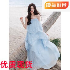 批发梅子熟了雾海月光珠光肌理重工蕾丝花边法式吊带蓬蓬蛋糕裙