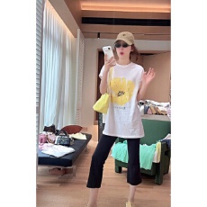 批发洋气韩系时尚百搭宽松气质印花无袖T恤女