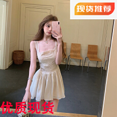 批发你的懒懒llan暮雾丁香显腿长透气双层压褶重工蕾丝<b class='q'>连衣裙</b><b class='q'>女</b>