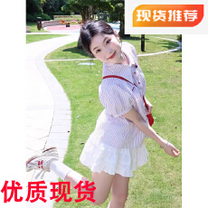 批发学院风日系穿搭短袖衬衫可爱夏日绝美小套装裙小个子短裙两件套