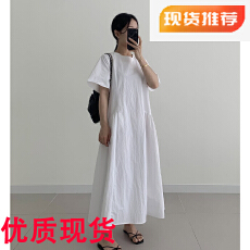批发极简主义宽松减龄<b class='q'>连衣裙</b>两侧有口袋